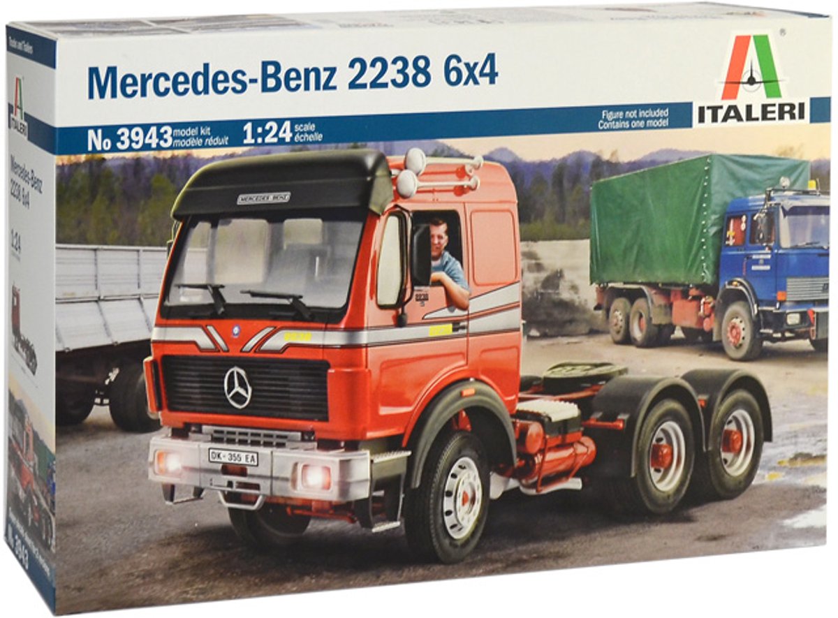Kit de construction de camions Italeri - 3943 Mercedes-Benz 2238 6x4 plastique - 1:24 - construction de modèles