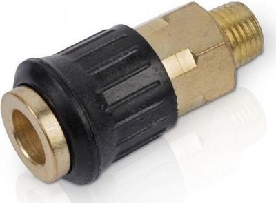 Raccords de compresseur Powerplus powair0254 - filetage extérieur femelle universel - filetage mâle 1 4 - 2 pièces - cuivre - poignée en caoutchouc