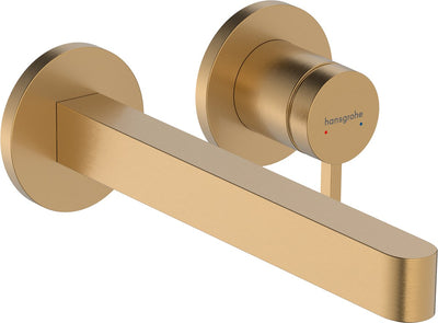 Hansgrohe finoris - mitigeur lavabo à encastrer - commande monocommande - avec bouchon de vidange - 228 mm - bronze brossé