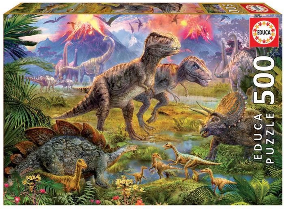 Educa - collection de dinosaures - puzzle 500 pièces - Cadeaux Sinterklaas