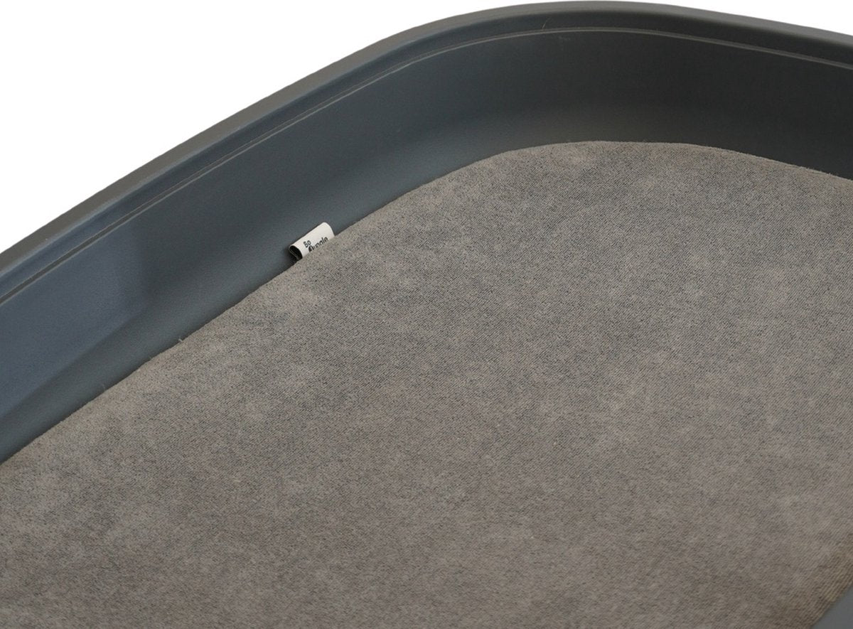 Bo jungle - housse de coussin à langer gris - douce - facilement remplaçable - hygiénique