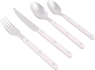 Bo-camp - pastel - set de couverts - honfleur - inox - 16 pièces - 4 personnes - lilas