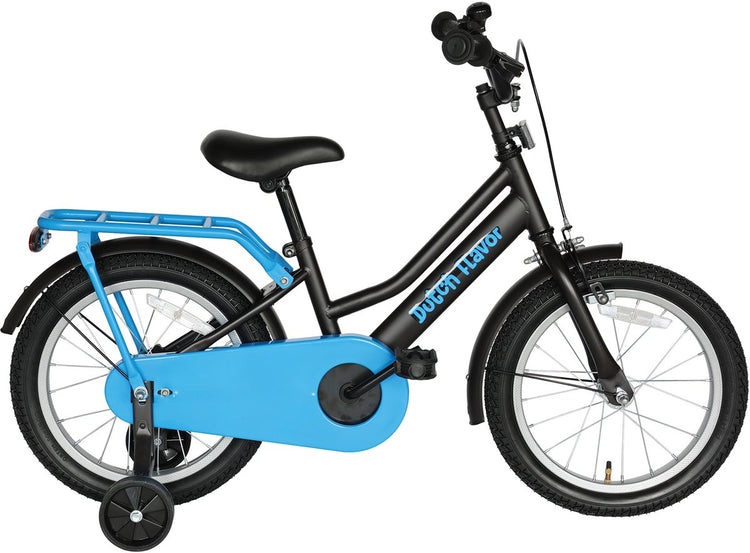 Vélo enfant saveur hollandaise 16 pouces - gris bleu - 4 à 6 ans - frein et rétropédalage