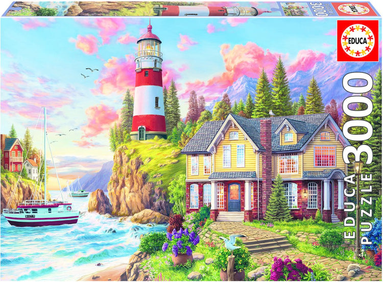 Educa puzzle phare océan 3000 pièces - puzzle.