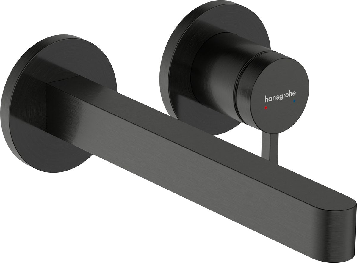 Hansgrohe finoris - mitigeur lavabo à encastrer - commande monocommande - avec bouchon de vidange - 228 mm - chrome noir brossé