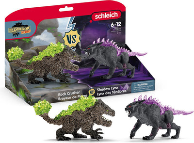 Schleich Eldrador Shadowlynx contre Rock Breaker