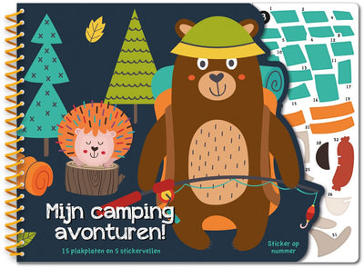 Autocollant numéroté - mes aventures en camping
