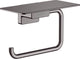 Porte-rouleau de papier toilette Hansgrohe Addstoris avec étagère chrome noir brossé