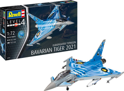 Revell kit de construction de véhicules militaires - 63818 eurofighter typhoon - tigre bavarois 2 - jeu de modèles en plastique - 1:72 - modélisme