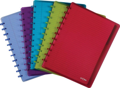 Carnet Atoma a4 - ligné - 120 pages. avec 6 languettes et 5 pochettes de présentation