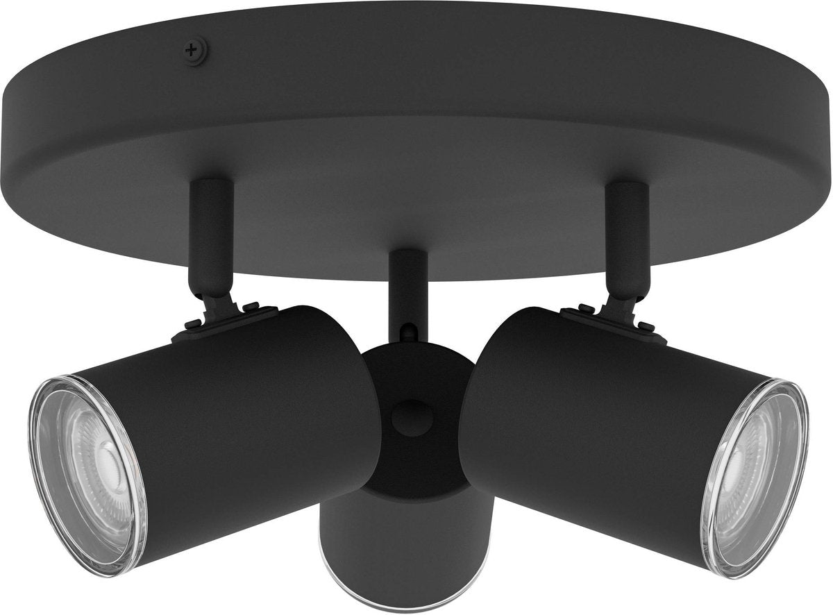 Eglo consuma 1 spot - salle de bain - gu10 - ø 25 cm - noir