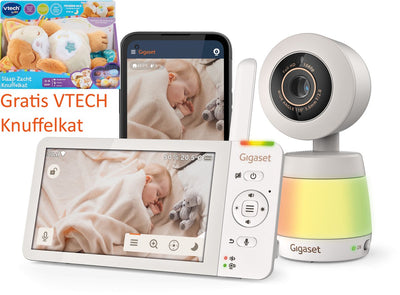Babyphone Gigaset avec caméra et application – moniteur à écran tactile - vision nocturne couleur - lampe de nuit - support mural - meilleur avis le 25 novembre picky - capteurs - sons apaisants - babyphone - image du babyphone - baby700 connect