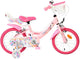 Vélo enfant Volare licorne - filles - 14 pouces - rose - deux freins à main