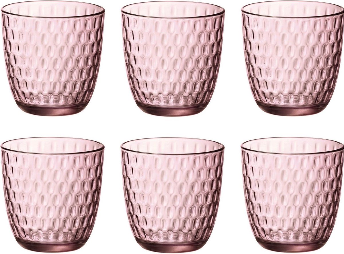 Verre à eau Bormioli Rocco Lock - 29 cl - rose - set-6