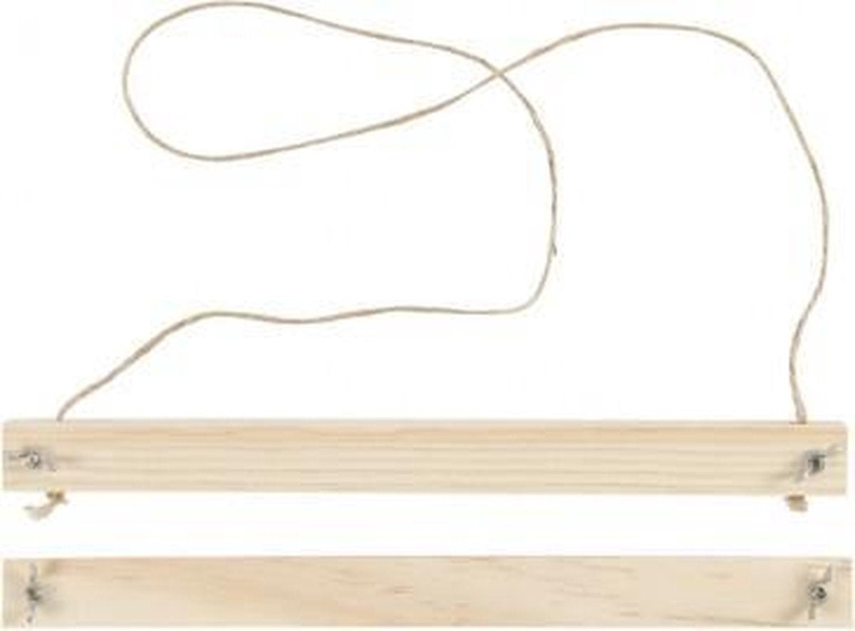 Pendentif affiche en bois pour format A4.