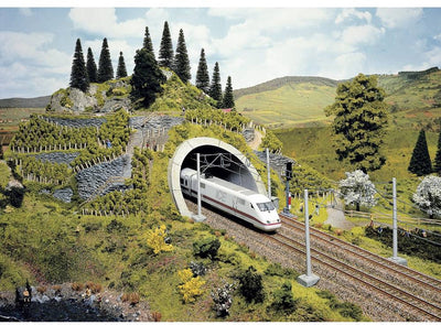 Noch 58040 profi plus h0 portail tunnel modèle 2 voies en mousse dure, peint