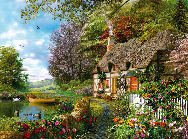 Ravensburger puzzle chalet - puzzle paysage 1500 pièces.