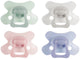 Difrax sucette naturelle - 18+ mois - vert gris clair rose violet - 2 pièces