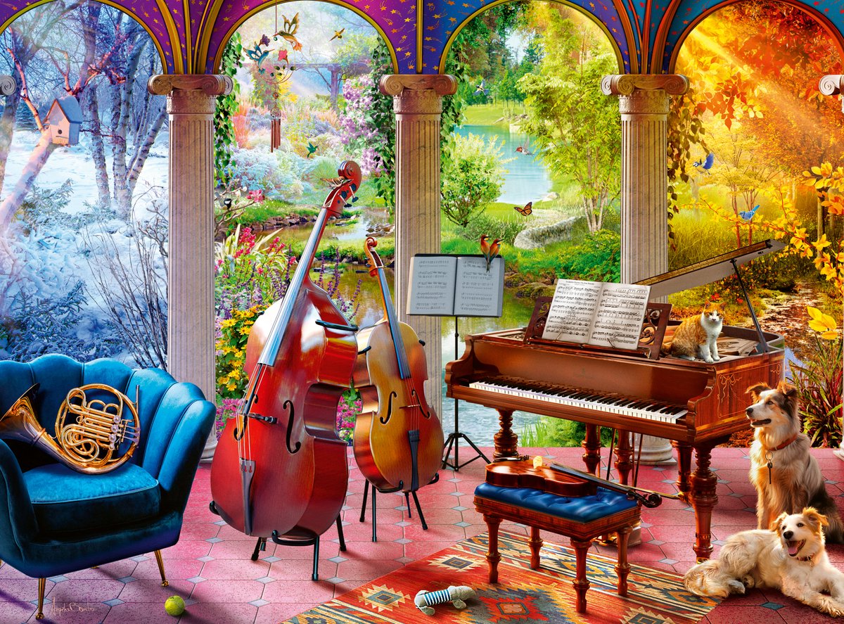 Ravensburger puzzle bien-être 4 saisons musique 100 pièces en carton.