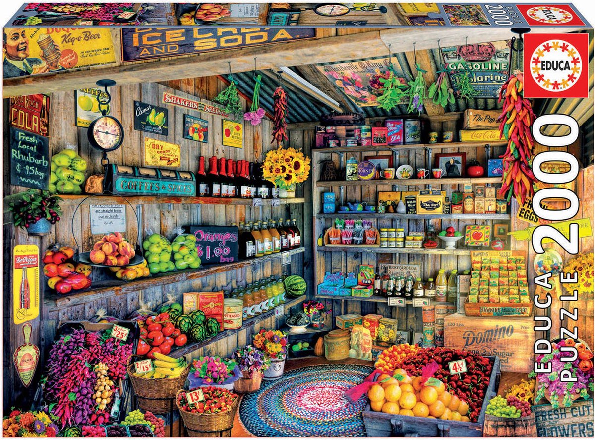Educa - puzzle 2000 - marché fermier (017127)
