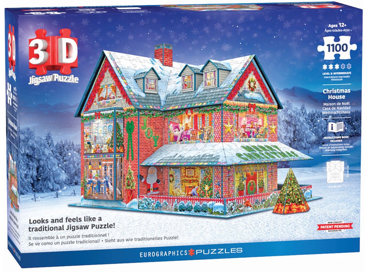 Eurographics - Maison de Noël - 1100 pièces - Puzzle de Noël 3D