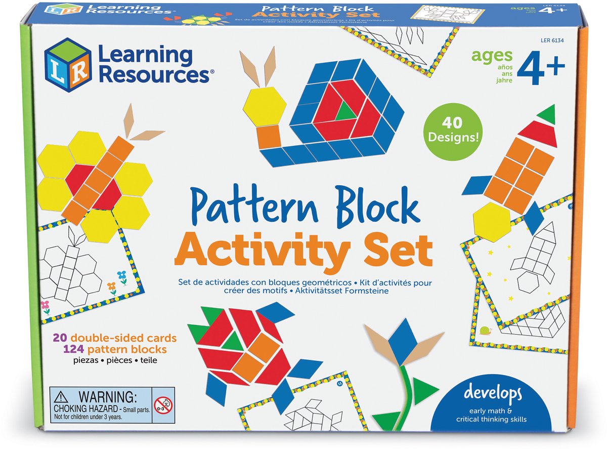Ensemble de jouets de blocs de modèle de ressources d'apprentissage - bâtiment éducatif. - 3+