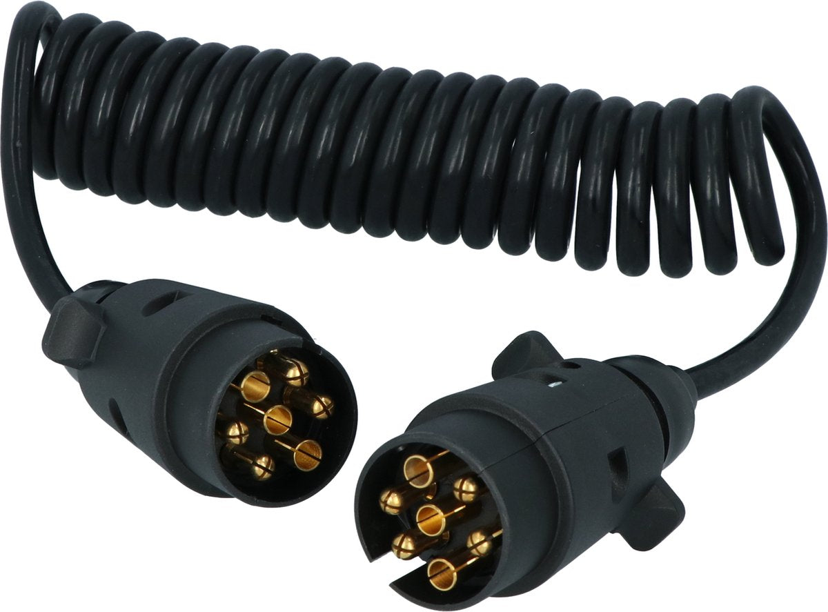 Câble d'extension de remorque en spirale Carpoint 7p > fiche 7p