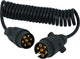 Câble d'extension de remorque en spirale Carpoint 7p > fiche 7p