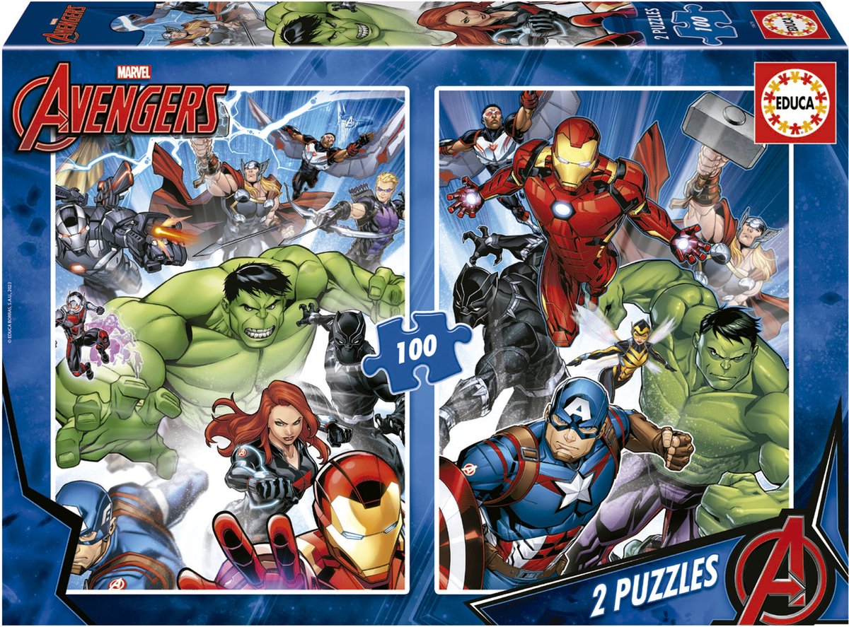 Educa - puzzle - 2 x 100 pièces - vengeurs
