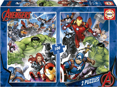 Educa - puzzle - 2 x 100 pièces - vengeurs