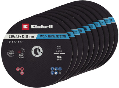 Einhell 711524 jeu de disques à tronçonner 230 mm 10 pièce(s) métal, acier inoxydable, acier, étain