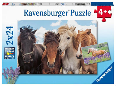 Ravensburger puzzle cheval amour - 2 x 24 pièces - puzzle pour enfants