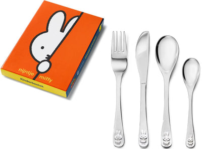 Zilverstad - couverts pour enfants 4 pièces Miffy acier inoxydable 18 10