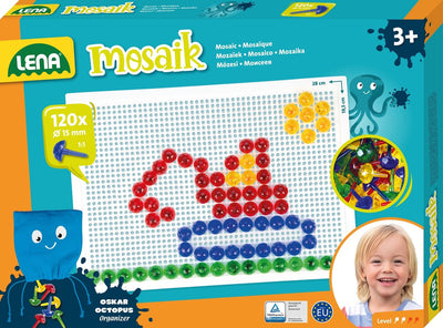 Ensemble mosaïque Lena transparent 120pcs 15 mm