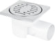 Differnz basic - caniveau de douche sortie latérale - mat - 10 x 10 cm