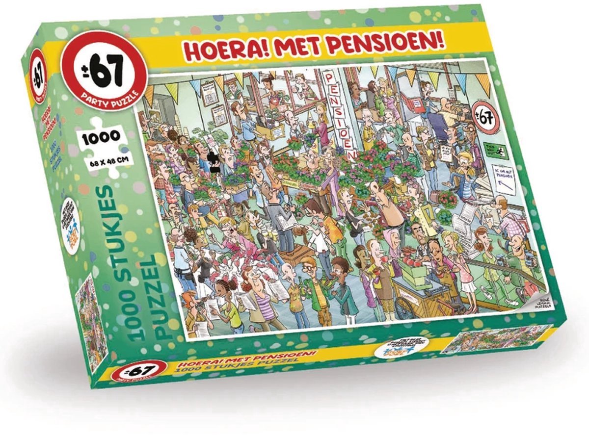 Puzzle de fête avec les détails personnels de l'éditeur - hourra ! retraité 1000 pièces