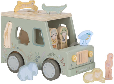 Voiture trieuse de formes Little Dutch Safari Friends FSC
