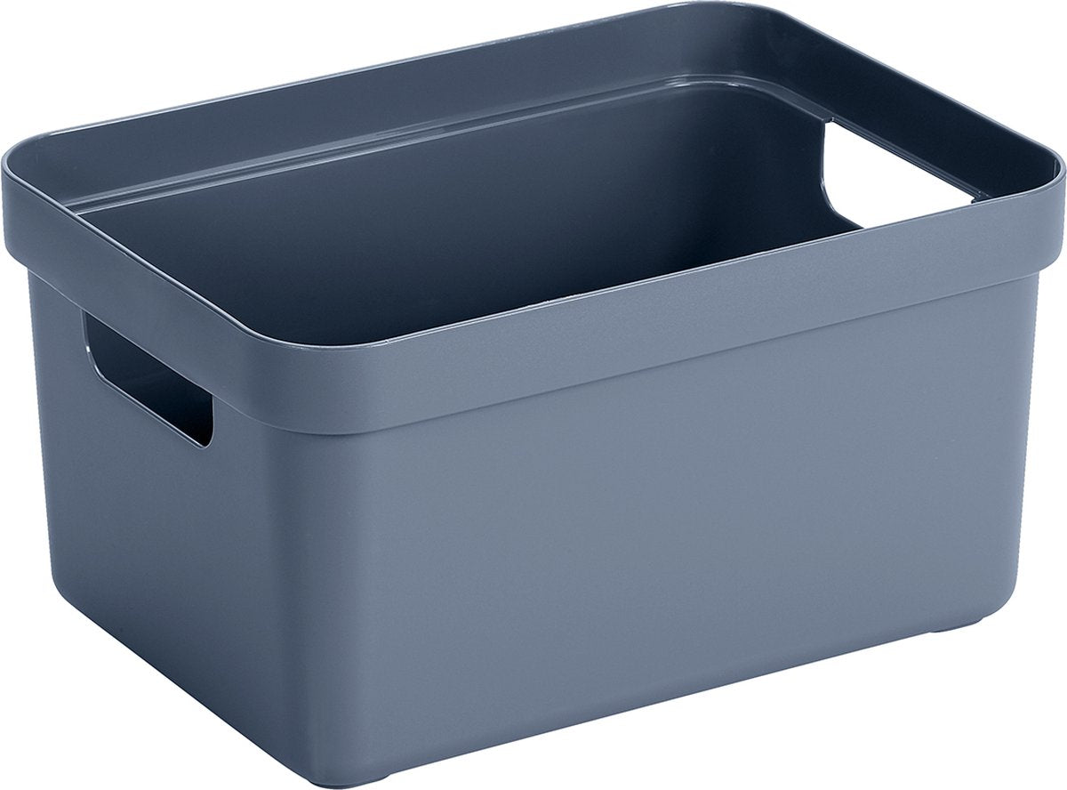Sunware sigma home boîte de rangement 13l bleu-gris