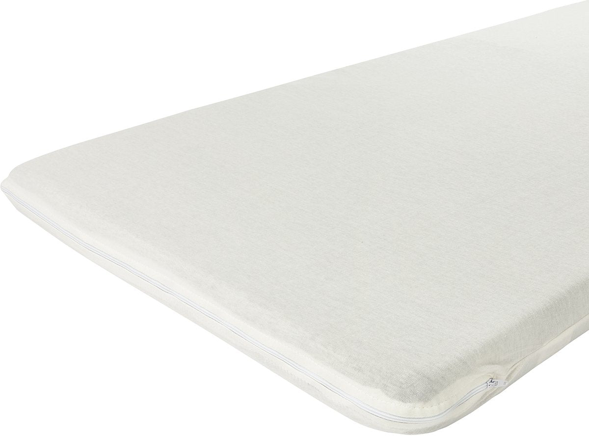 Housse de matelas pour lit de camping Meyco baby uni - blanc cassé - 60x120cm
