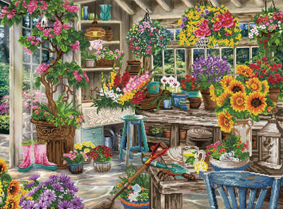 Diamond dotz® peinture diamant - paradis du jardinier - 74x100 cm - 43 couleurs - complet - rond - Diamond dotz