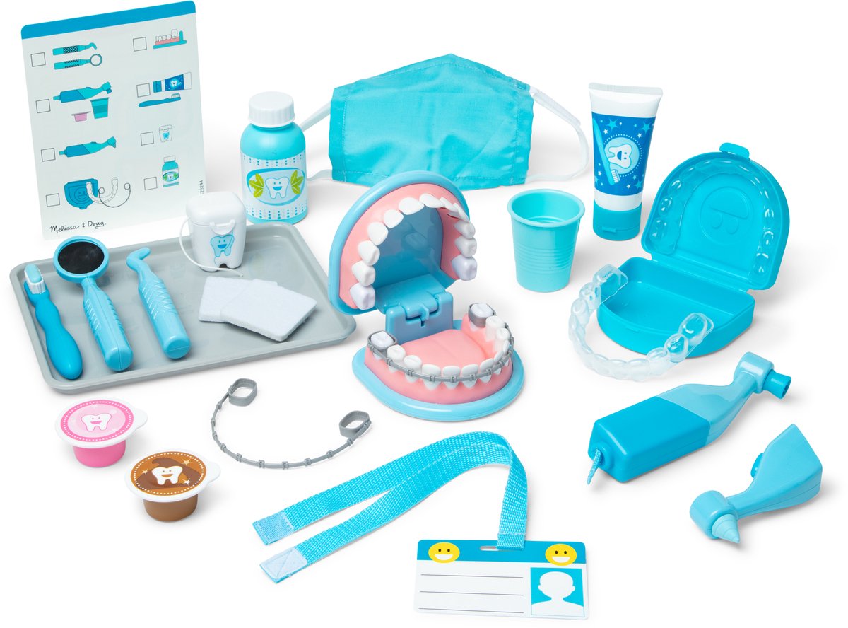 Melissa Doug - coffret de jeu dentiste - 25 pièces - avec outils vibrants