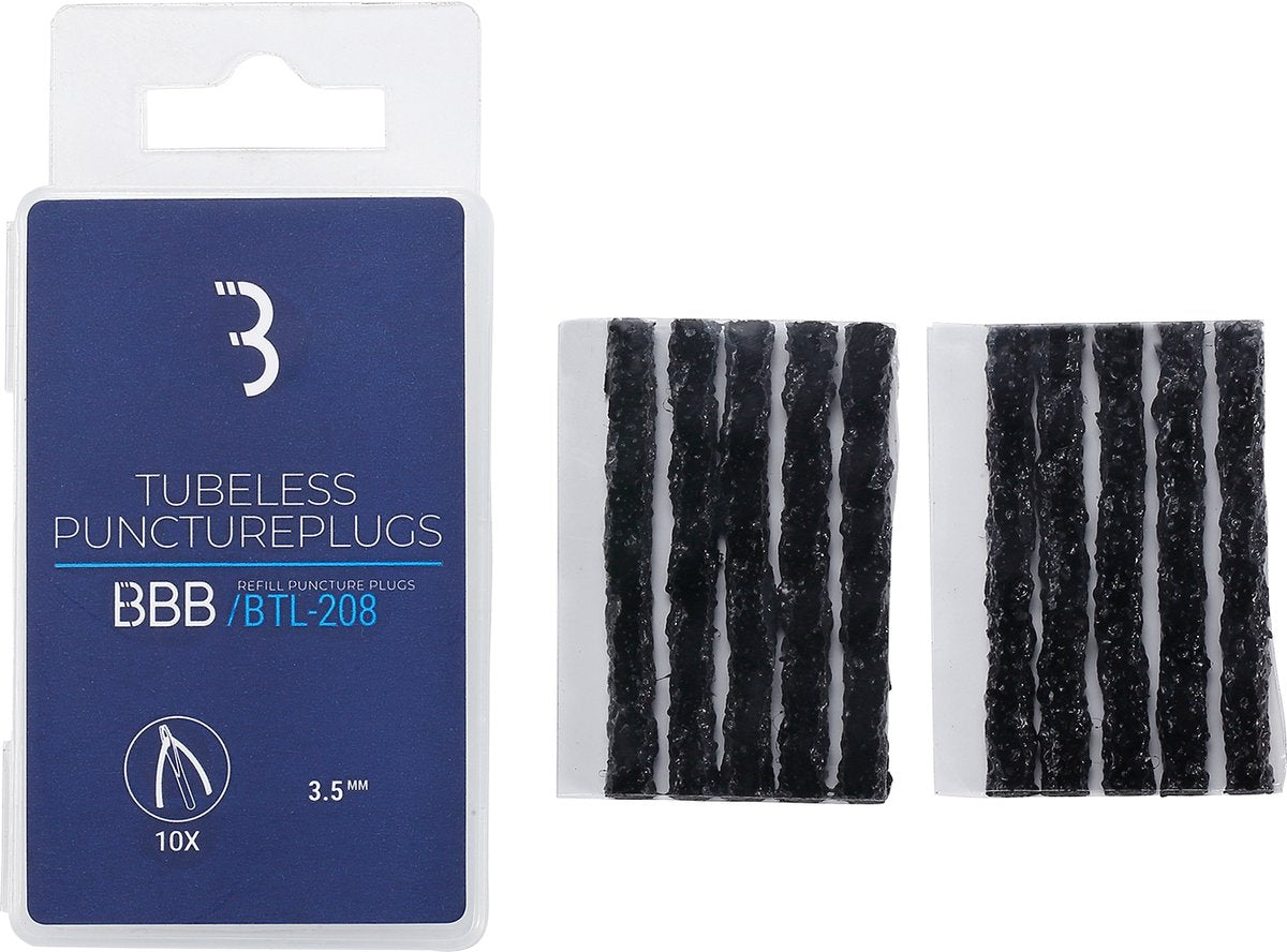 Bouchons de crevaison vélo Bbb - bouchons de réparation tubeless - 10 pièces - 3,5 mm - btl-208