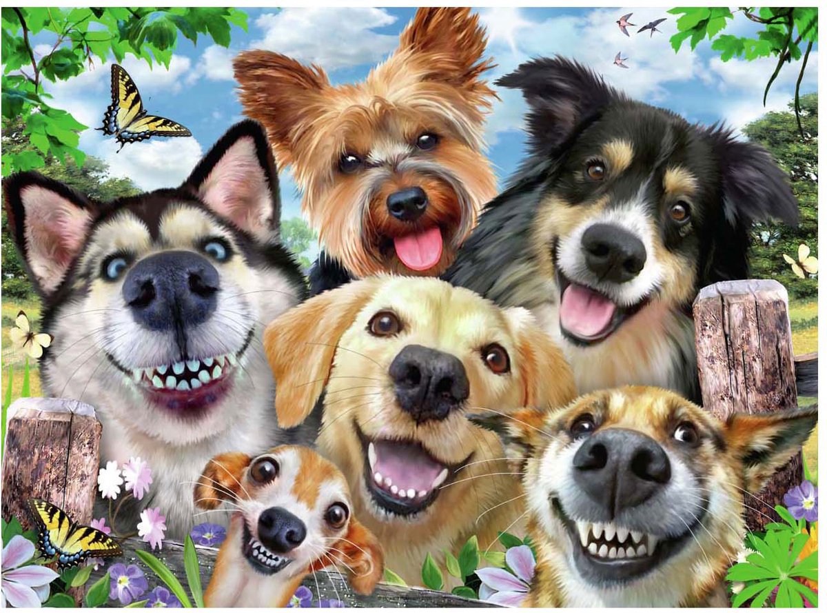 Ravensburger Jigsaw Puzzle Gerful Dogs, 1000st.