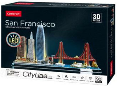 Fun cubic Fun Fun 3d Puzzle City Line San Francisco + LED Éclairage 90 pièces