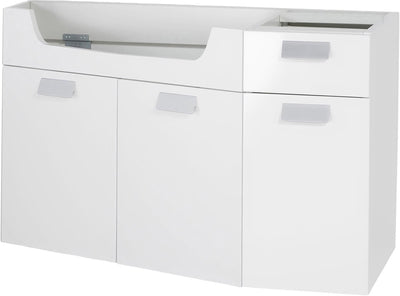 Meuble bas Differnz 100x60x33cm avec fermeture amortie MDF blanc