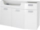 Meuble bas Differnz 100x60x33cm avec fermeture amortie MDF blanc