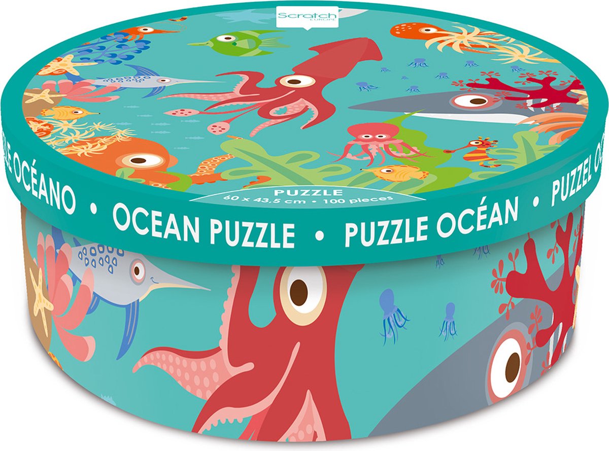Puzzle à gratter - océan - 43,5x60cm - 100 pièces - 5 ans