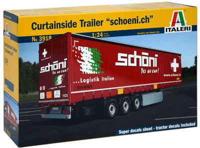 Kit de construction de maquettes Italeri camions - remorque à rideaux 3918 - plastique shoei ch - 1:24 - modélisme