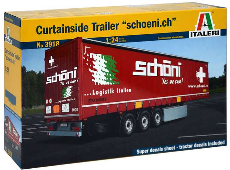 Kit de construction de maquettes Italeri camions - remorque à rideaux 3918 - plastique shoei ch - 1:24 - modélisme