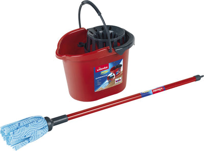 Klein toys vileda vadrouille jouet avec petit seau - 22 cm - rouge